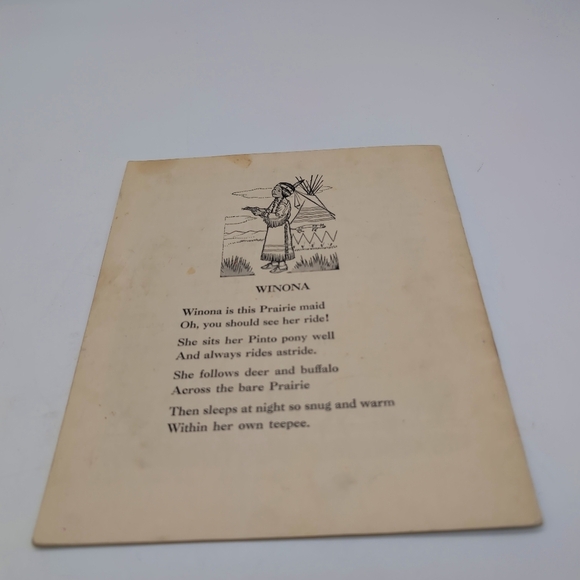Winona Little Indian Of The Prairies Children's Book 1935 Copyright - Picture 3 of 3